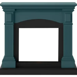 Cornice per Camino Decorativa Tagu Magna in Legno MDF Turchese