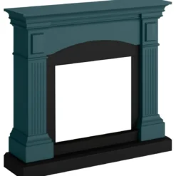 Cornice per Camino Decorativa Tagu Magna in Legno MDF Turchese