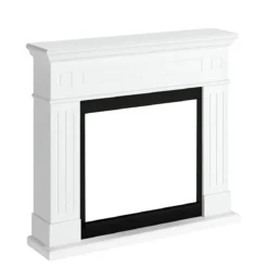 Cornice per Camino Decorativa Tagu Larsen Caminetto in Legno MDF Bianco