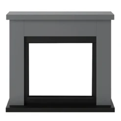 Cornice per Camino Elettrico Tagu Frode Grigia in Legno MDF Caminetto