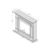 Cornice per Camino Elettrico Tagu Helmi Grigio in Legno MDF Caminetto