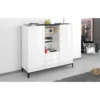Credenza Alta per Soggiorno 120x40x132,5 Bianco Ardesia