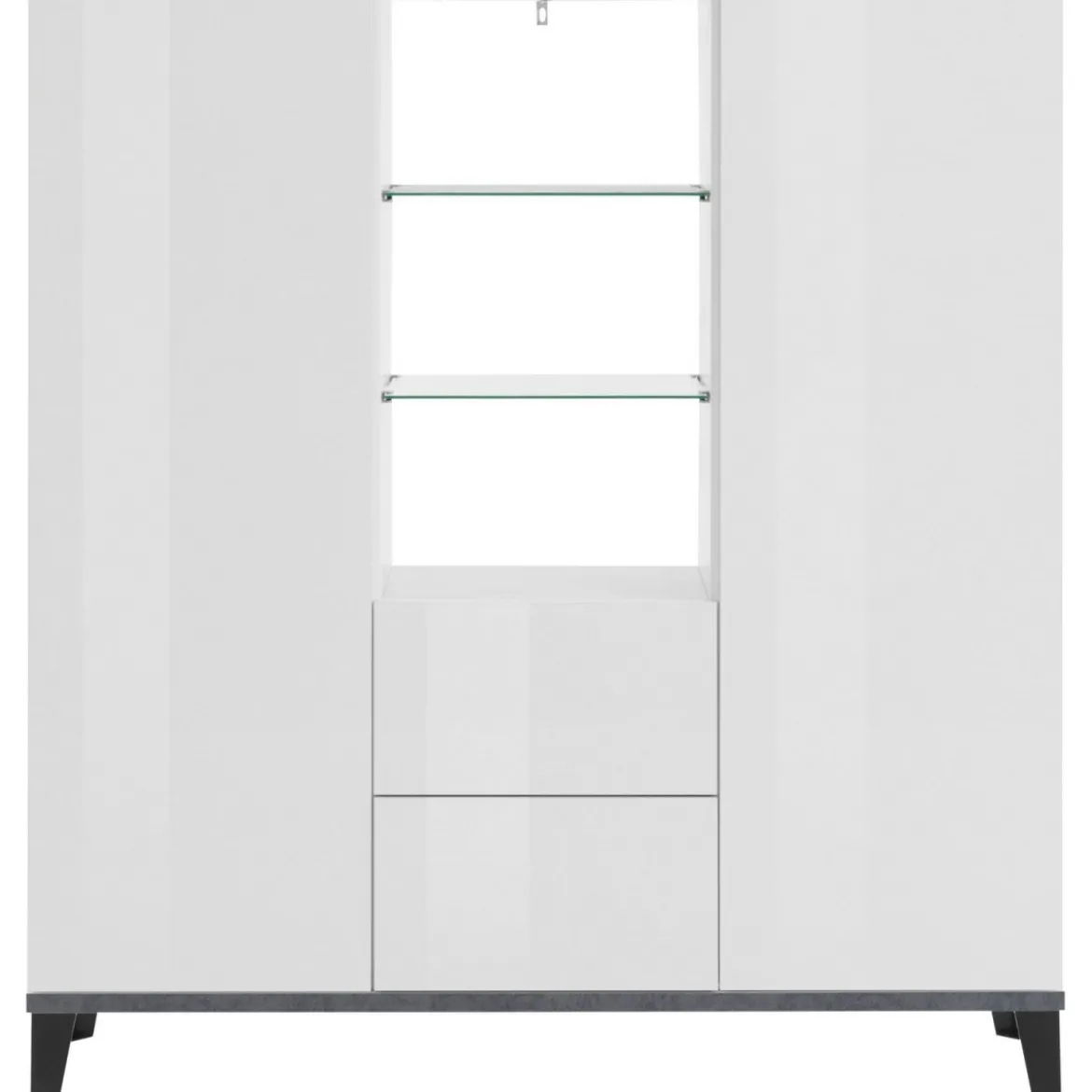 Credenza Alta per Soggiorno 120x40x132,5 Bianco Ardesia