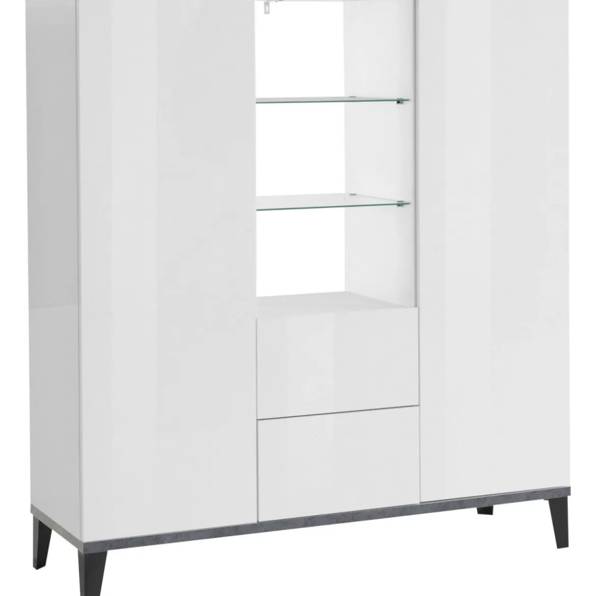 Credenza Alta per Soggiorno 120x40x132,5 Bianco Ardesia