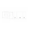Credenza 2 Ante 4 Cassetti Mobile Madia Nero Noce Contenitore Salotto