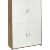 Credenza 4 Ante Noce Bianco Madia Buffet Ripiani Ufficio Dispensa Piattaia