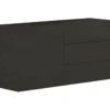 Credenza Antracite Lucida 110 cm Mobile Madia con 3 Cassetti e 1 Ante