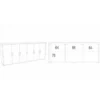 Credenza Armadio Basso Legno Mobile 6 Ante 200 Bianco Ripiani TV Moderno