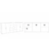 Credenza Armadio Cemento Bianco Basso 4 Ante 4 Cassetti in Legno Tv