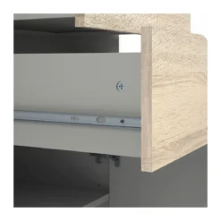 Credenza Bianca Moderna 2 Ante 3 Cassetti Rovere Mobile Madia Soggiorno Salotto