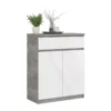 Credenza Buffet Bianco Cassetti Cemento 2 Ante Dispensa Salotto Mobile Legno