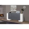 Credenza con Ante e Cassetti da 210 Bianco e Grigio Madia per Ingresso