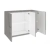 Credenza con 3 Ante Mobile Cemento Moderno per Soggiorno 120 cm Basso