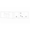 Credenza Contenitore Mobile 2 Ante con 2 Cassetti Noce Bianco Legno Tv