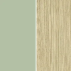 Credenza Cucina Soggiorno Verde Salvia Rovere 5 Ante Battenti Ribalta