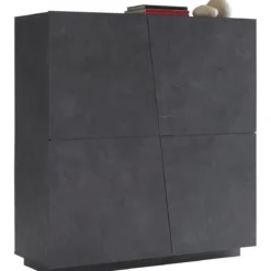 Credenza da Ingresso Ardesia Madia 120 cm Laccato Mobile con 4 Ante