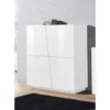 Credenza da Ingresso Madia 120 cm Laccato Bianco Mobile con 4 Ante