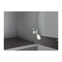 Credenza Grigia Alta Mobile 2 Ante con Cassetti Vetrina da Cucina Ingresso Legno