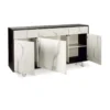 Credenza Madia 3 Ante 3 Cassetti Bianco Mobile Contenitore da Soggiorno