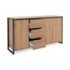 Credenza Madia con Cassetti e Ante Mobile in Legno Quercia Buffet Madia