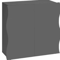 Credenza Multiuso 2 Ante Battenti Mensola Antracite Madia in Legno