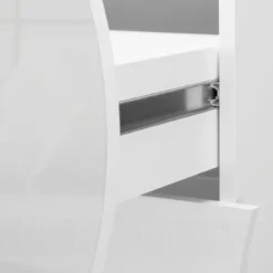 Credenza Orizzontale con 6 Cassetti Bianco Lucido per Soggiorno Madia