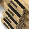 Credenza Salvaspazio 4 Cassetti Rovere Antracite 120x33x85 cm