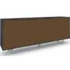 Credenza Soggiorno 3 Ante Push-Pull 177x41x74 cm Nero e Ruggine