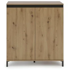 Credenza Soggiorno 2 Ante 100x110 cm Finitura in Rovere