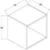 Cubo Contenitore Libreria 35x29x35 cm Legno MDF Grigio Ardesia Modulare