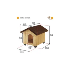 Cuccia in Legno per Cani Media 70x82x67 cm