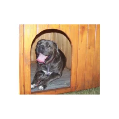 Cuccia per Cane Taglia Media in Legno Tetto con Pavimento Interno uso da Esterno