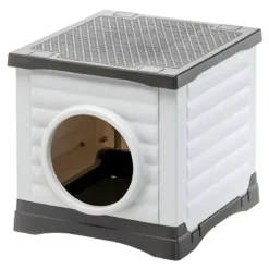 Cuccia per Cani Gatti Conigli 38,5x43x38,5 cm per esterno in resina