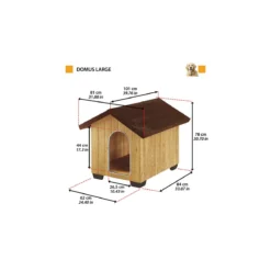 Cuccia per Cani Grande per esterno in legno 81x101x78 cm