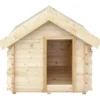 Cuccia per Cani in Legno 19 mm Piccola Taglia 99x76x80 cm Tetto OSB-3