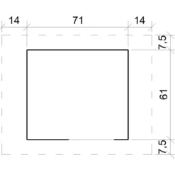 Cuccia per Cani in Legno 19 mm Piccola Taglia 99x76x80 cm Tetto OSB-3