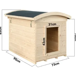 Cuccia per Cani in Legno 17 mm Taglia Media 90x73x85 cm Tetto OSB-3
