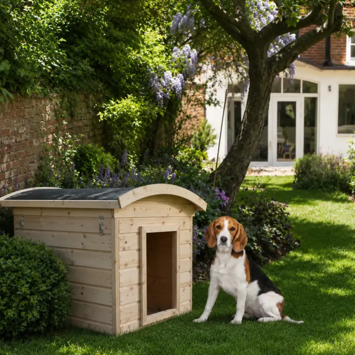 Cuccia per Cani in Legno 17 mm Taglia Media 90x73x85 cm Tetto OSB-3