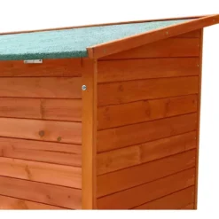 Cuccia per Cani Taglia Media Legno da Esterno Giardino Tetto Apribile