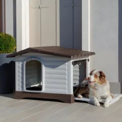 Cuccia per Cani 88x72x65 cm con pannello laterale ribaltabile