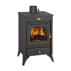 Cucina Stufa a Legna 9 12 Kw in Acciaio Caminetto Camino Vetro Economica Carbone