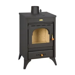 Cucina Stufa a Legna 9 12 Kw in Acciaio Caminetto Camino Vetro Economica Carbone