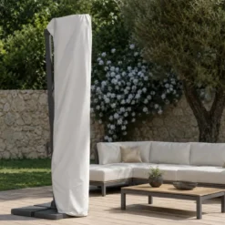 Custodia per Ombrellone Decentrato in Poliestere Nylon 250 g Bianco