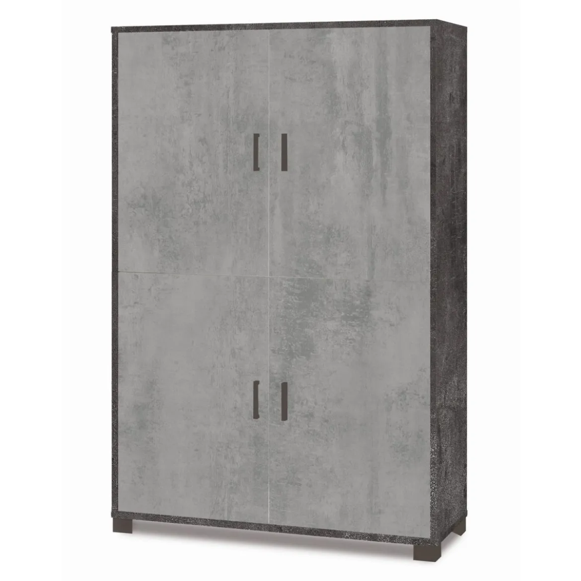 Dispensa Cemento Nero Credenza 4 Ante Madia Buffet Ripiani Ufficio Piattaia