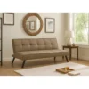 Divano Letto 3 Posti Beige Lino Prontoletto Salvaspazio Gambe Metallo