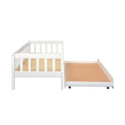 Divano Letto 90x200 Bianco Singolo a Doghe Possibile Letto Estraibile Cameretta