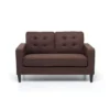 Divano 2 Posti Marrone Relax da Salotto 145 cm Economico Design in Tessuto