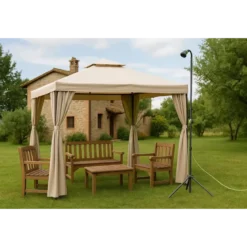 Doccia Nebulizzatore da Giardino 240 cm con Treppiede Orientabile