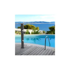 Doccia Riscaldamento Solare 20 litri Nera in Alluminio da Giardino Piscina