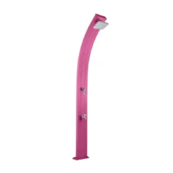 Doccia Solare da Giardino 30 litri in Alluminio Rosa per Esterno Casa Piscina